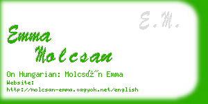 emma molcsan business card